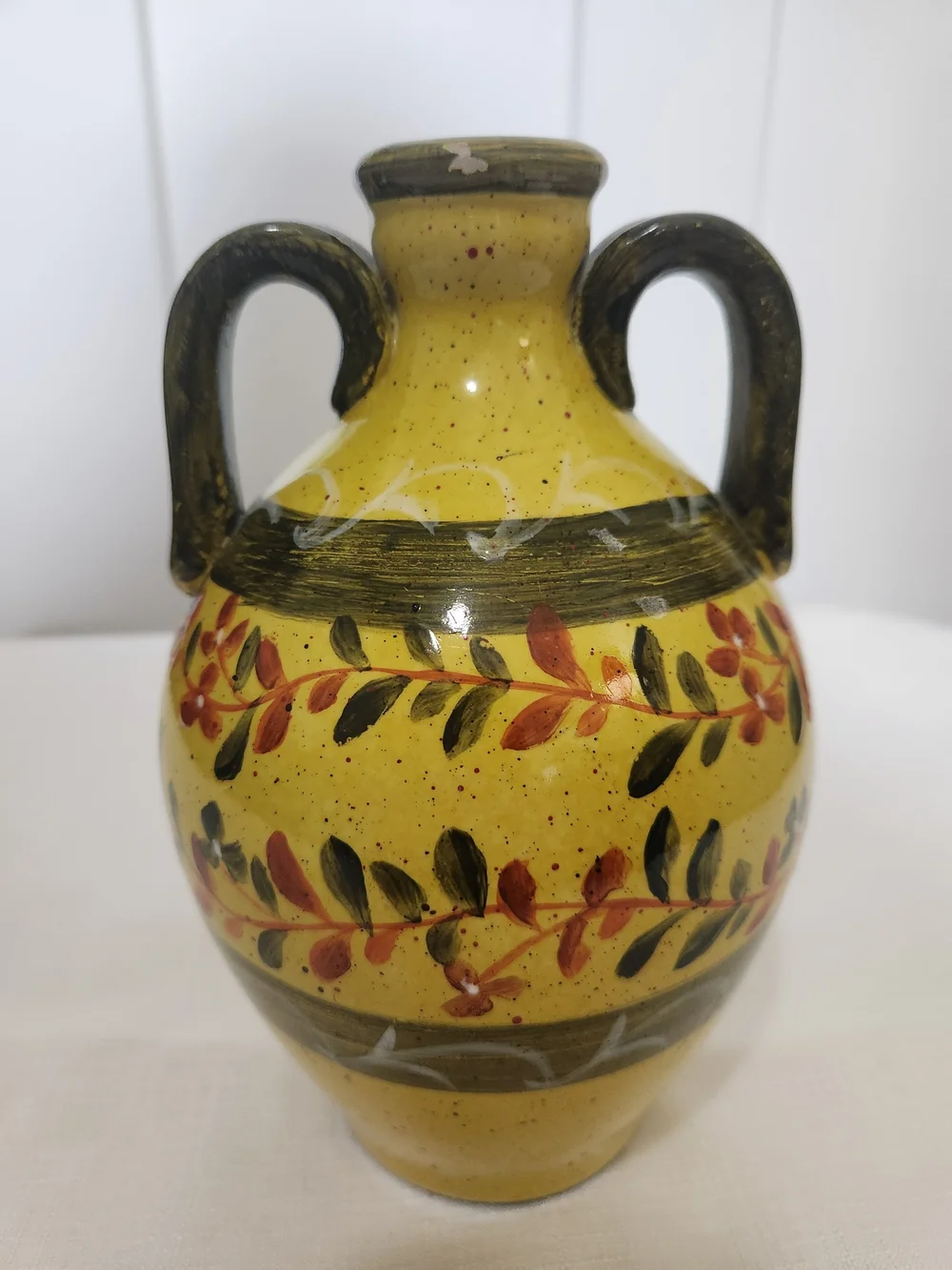 Vintage TOYO Bringier McConnell Yellow Ceramic Vase